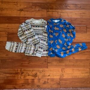 Hanna Andersson Long John Pajamas Set of 2 Size 10/140 Merry Mammoth Storyteller